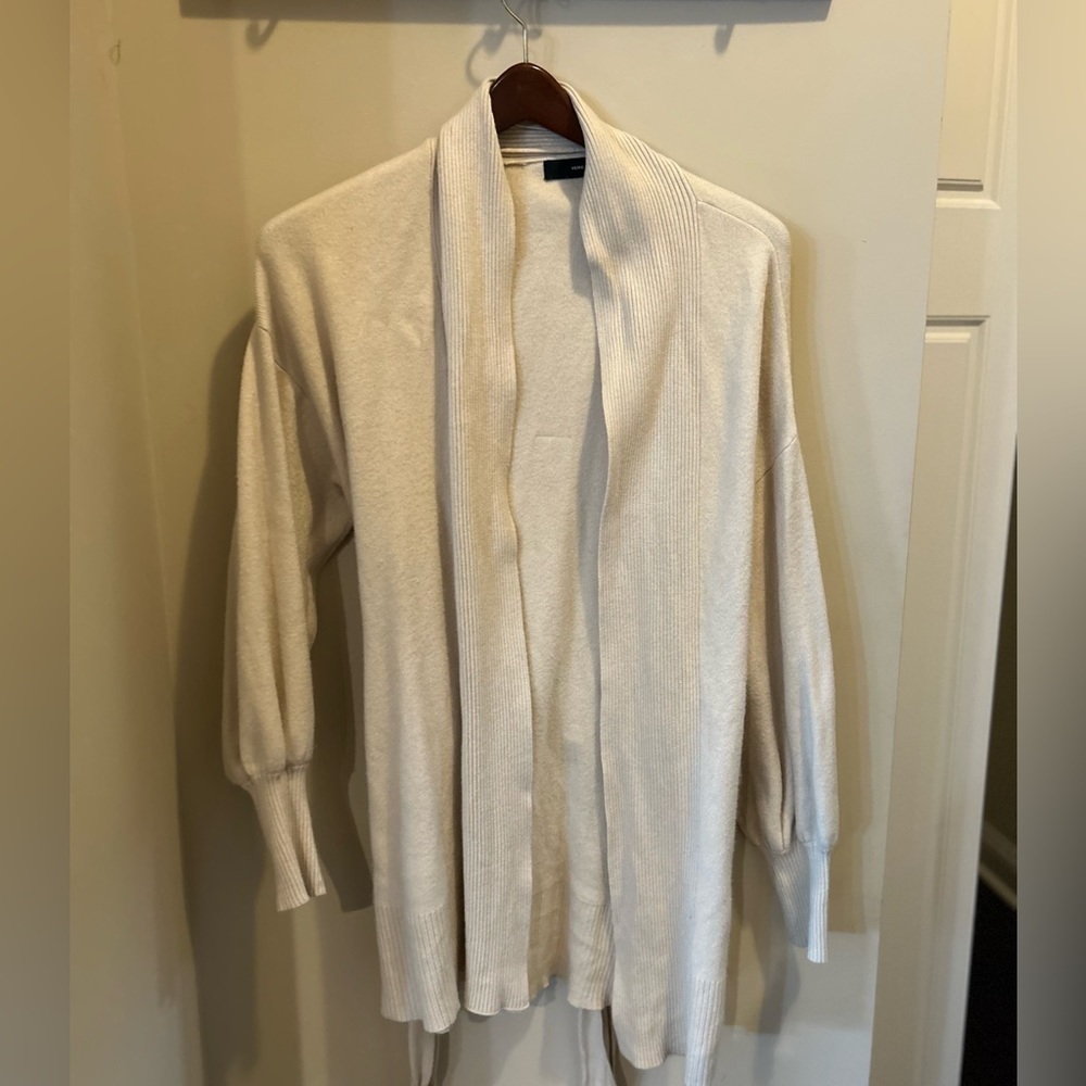 Vero Modo Ivory‎ Open Front cardigan with tie